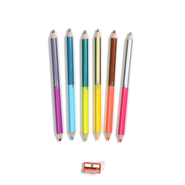 Rainforest Double-Sided Jumbo Color Pencils, s/6