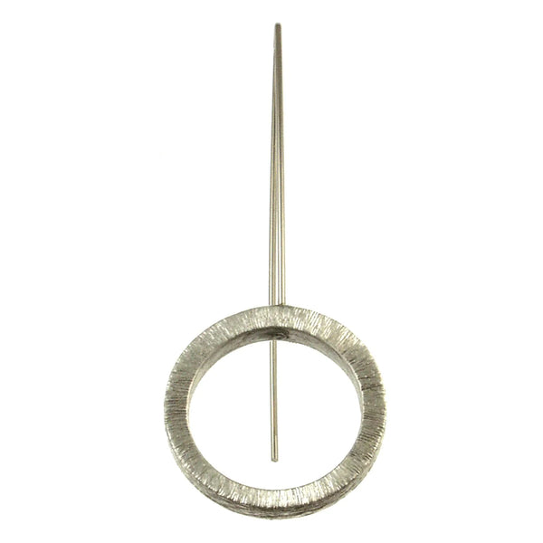 Textured Aluminum Circle Earrings, silver or gold