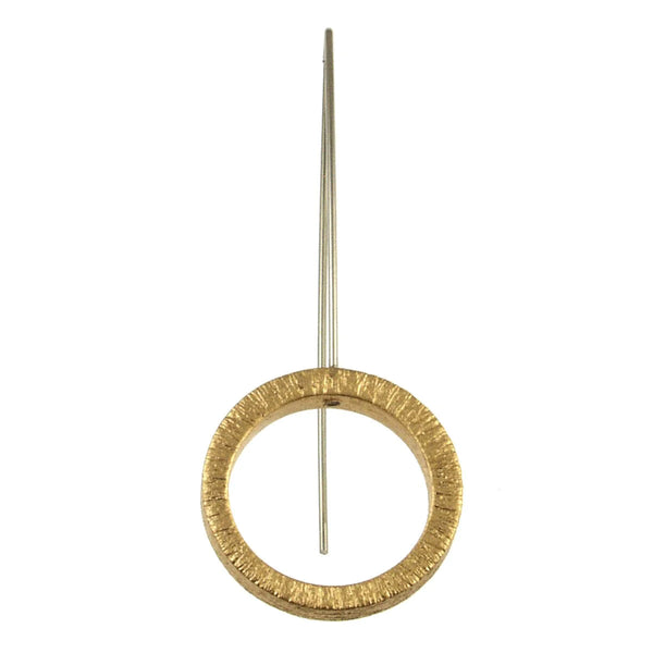 Textured Aluminum Circle Earrings, silver or gold