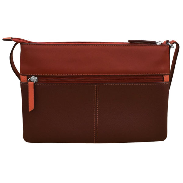 Double Zip Crossbody Bag Autumnal Multi