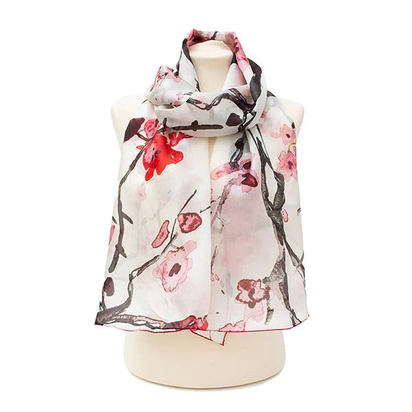 Cherry Blossom Silk Scarf, large