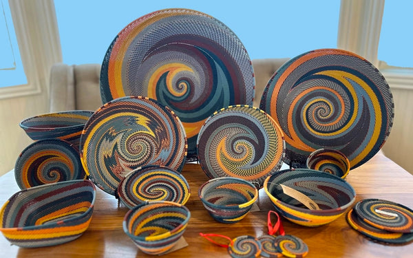 Telephone Wire Bowl: Sunset Cove, various sizes