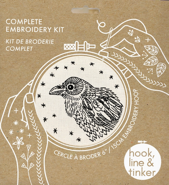 Raven Embroidery Kit