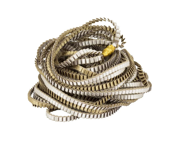 Pleated Necklace in Metallic Hues, multiple color options