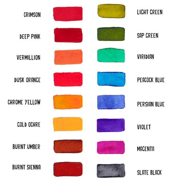 Watercolor Colorsheets