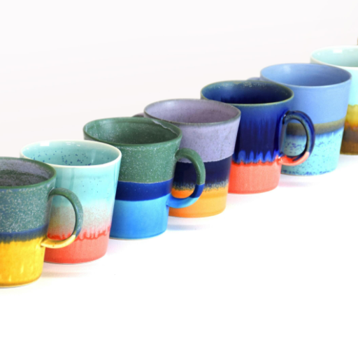 Multi-Glaze Mug, various color options