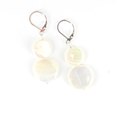 Double Mother of Pearl Earrings, multiple color options