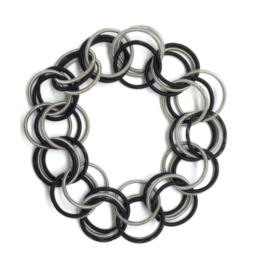 Spring Ring Piano Wire Bracelet, multiple options
