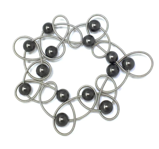 Lace Piano Wire + Pearl Bracelet, multiple options