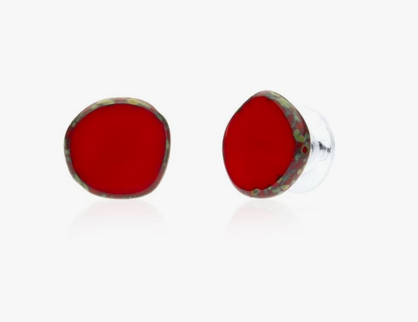Small Organic Circle Earrings - multiple color options