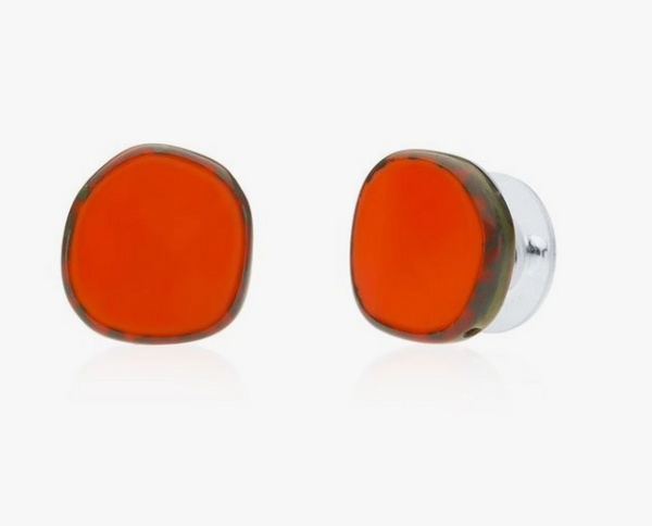 Small Organic Circle Earrings - multiple color options