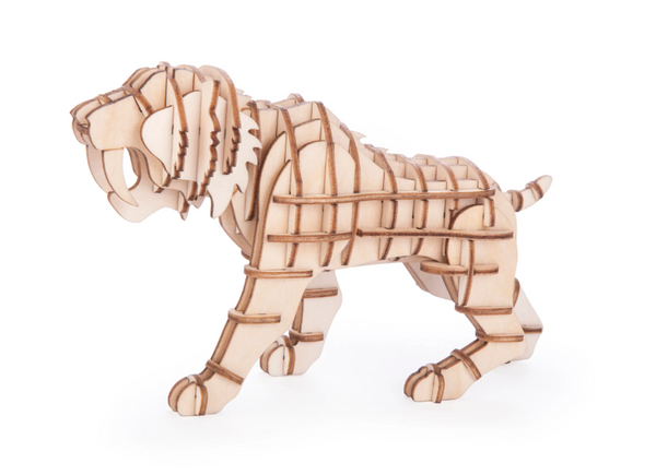 Wooden 3-D Sabertooth Tiger Puzzle