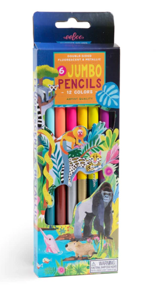 Rainforest Double-Sided Jumbo Color Pencils, s/6