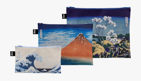 Hokusai Zip Pouch, medium