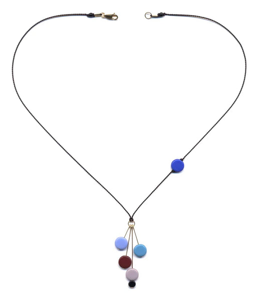 Blue Disks Necklace