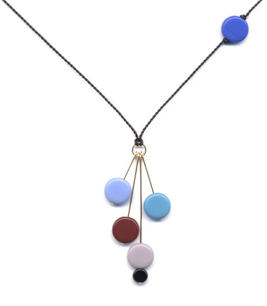 Blue Disks Necklace