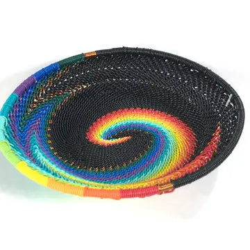Telephone Wire Bowl: Black Rainbow, various sizes
