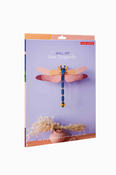 Pink Dragonfly Wall Art