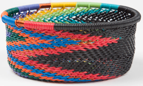 Telephone Wire Bowl: Black Rainbow, various sizes