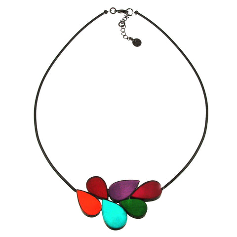 Petal Necklace in Rainbow Hues