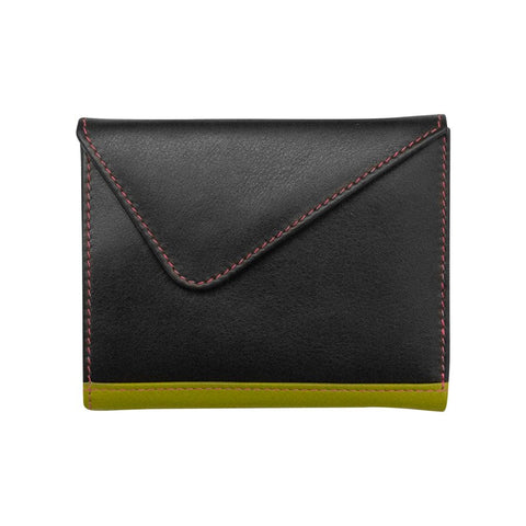 Asymmetric Bi-Fold Wallet Black Brights