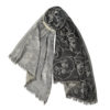 handprinted wool scarf faces geometric black gray grey white handmade scma smith college museum of art