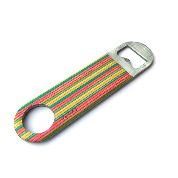 Lindsay Jo Holmes Maple recycled upcycled sustainable sustainability skateboard deck stripe geometric bottle opener SCMA Smith College Musem of Art earth friendly