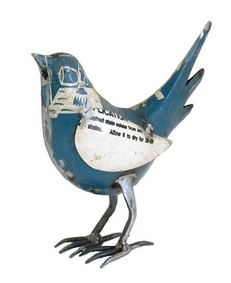 Happy Bird of Up-cycled Metal