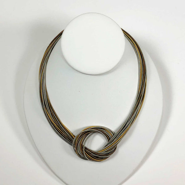piano wire necklace magnetic clasp closure gold black scma smith college museum of art