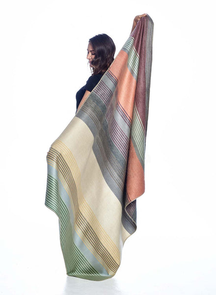 Deco Stripes Alpaca Throw Blanket