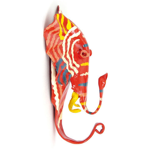 Painted Elephant Wall Hook