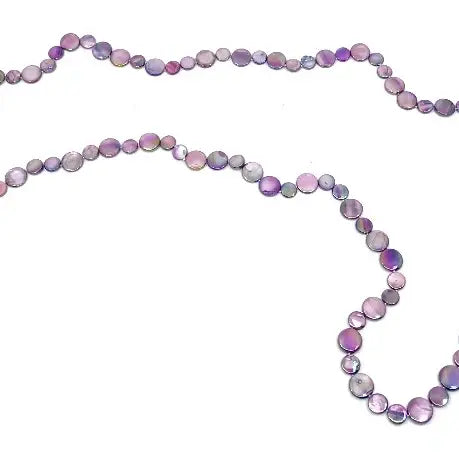 Violet Mother of Pearl Long Necklace