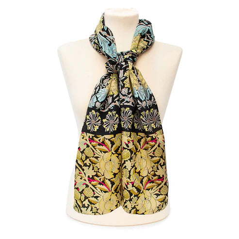 Morris Black Mix Silk Scarf