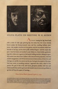 Sylvia Plath on Meeting W.H. Auden / Barry Moser Broadside