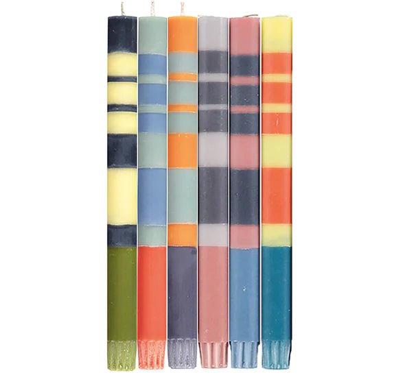 Stripe Tapers, set of 6