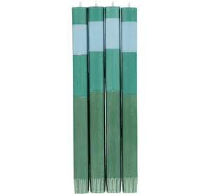 Teal Color-Block Tapers, set of 4