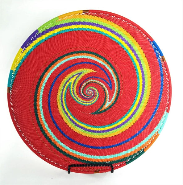 Telephone Wire Bowl: Red Rainbow, various sizes