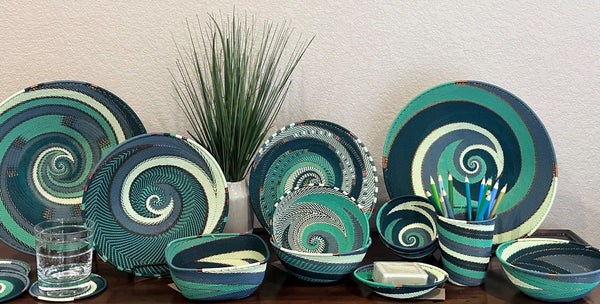 Telephone Wire Bowl: Emerald, various sizes