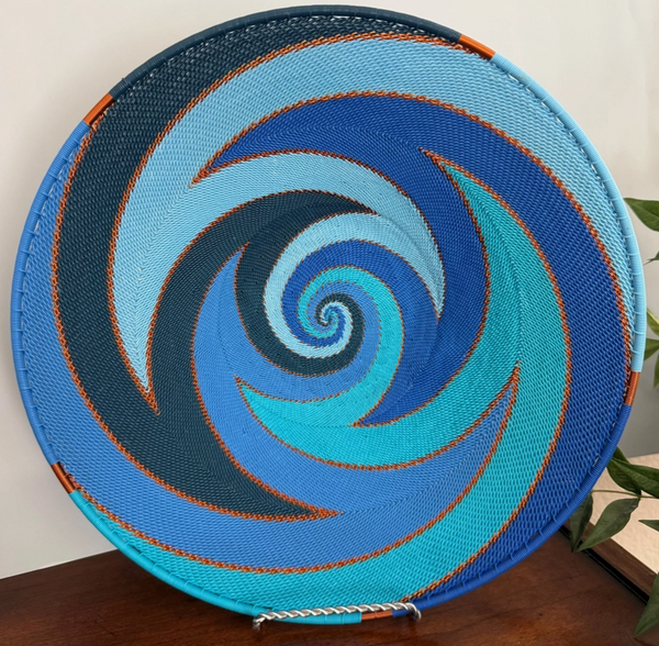 Telephone Wire Bowl: Sapphire, various sizes
