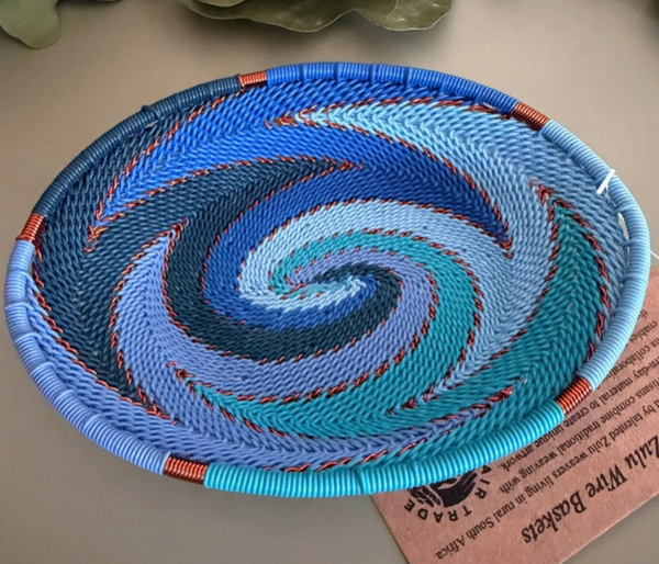 Telephone Wire Bowl: Sapphire, various sizes