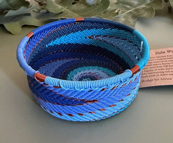 Telephone Wire Bowl: Sapphire, various sizes