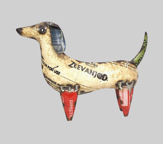 Long Dog of Up-cycled Metal