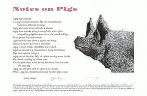 Jenny George "Notes on Pigs" / Barry Moser Broadside