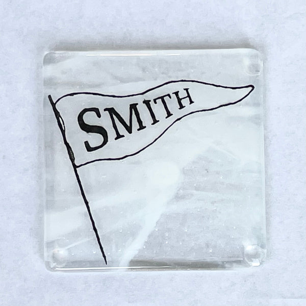 Smith Pennant Glass Tile & Coaster, multiple color options