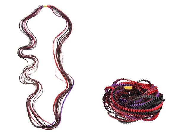 Pleated Necklace in Multicolor Hues, multiple color options