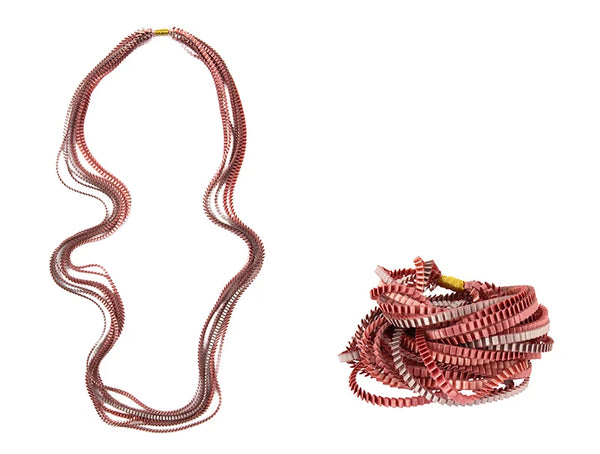Pleated Necklace in Warm Hues, multiple color options