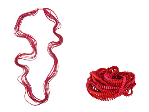 Pleated Necklace in Warm Hues, multiple color options