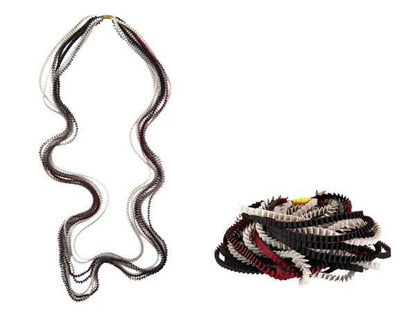 Pleated Necklace in Warm Hues, multiple color options
