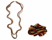 Pleated Necklace in Warm Hues, multiple color options
