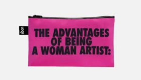 Guerrilla Girls "The Advantages of Being a Woman Artist" Zip Pouch, small